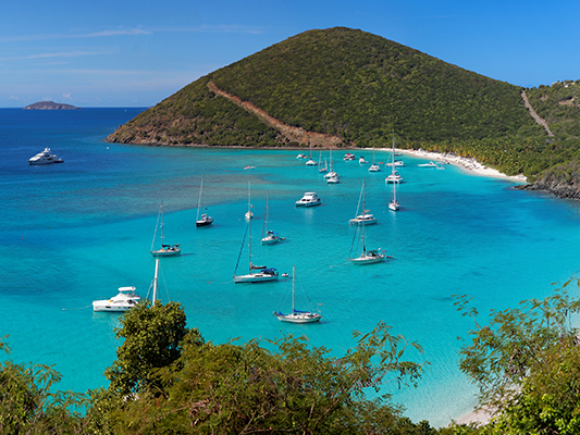 virgin island boats in harbor
